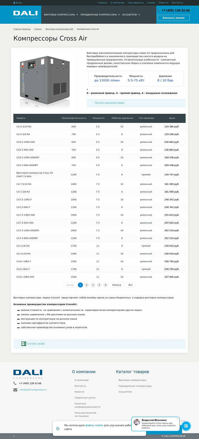 Создание дилерского сайта «Dali»